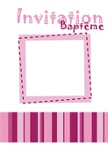 Invitation douce pour un baptême fleuri
